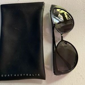 Quay Australia Cat Eyes Sunglasses in Black.